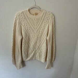 Sezane Cream/ivory La Maille Wool sweater